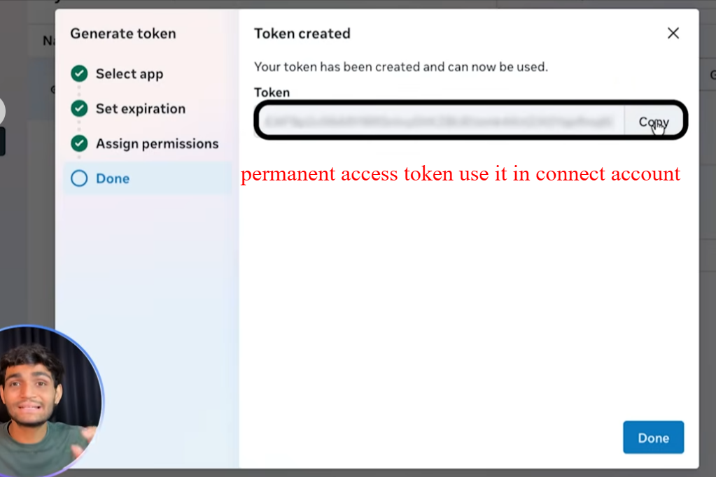 Token created — copy it now, it is shown only once